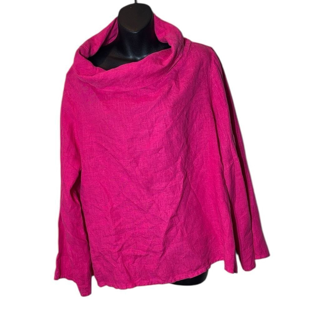Bryn walker women’s small 100% linen long sleeve Lagenlook cowl neck top
